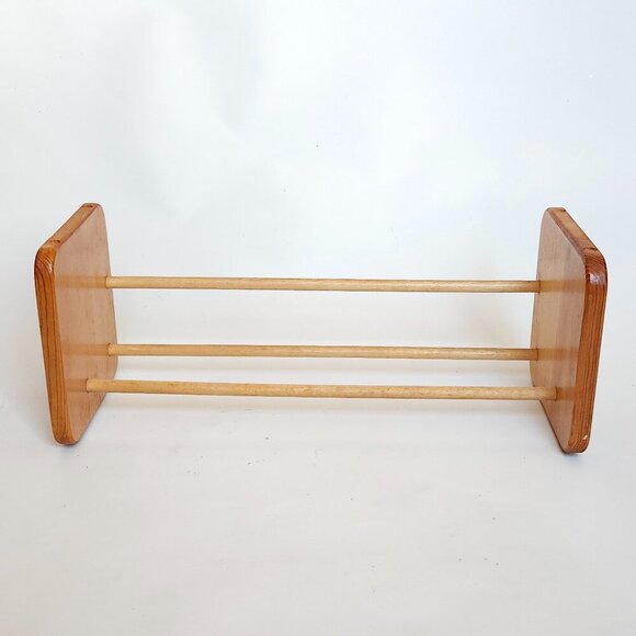 Napa Valley Box Co CD Rack Holder WOOD CD DVD VHS Book Cassette Shelf MEDIA - Picture 3 of 5